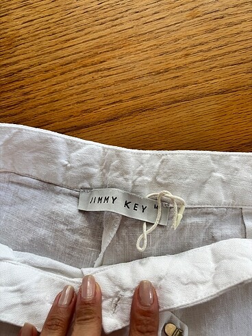 38 Beden Jimmy Key 0 Keten Beyaz Şort