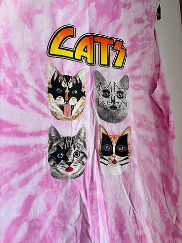 Twist Twist Pembe Kolsuz Oversize Tişört