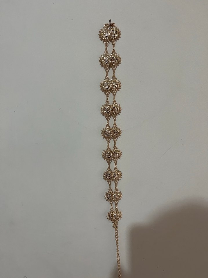 Uzun Zincirli Bohem Güneş Desenli Kemer - Görsel 4