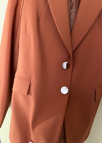 Klasik Kesim Düğmeli Kadın Blazer Ceket - Görsel 2