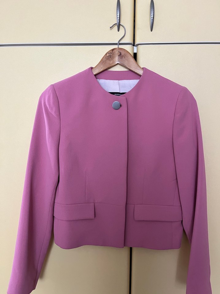 Pembe Düğmeli Kadın blazer - Görsel 2