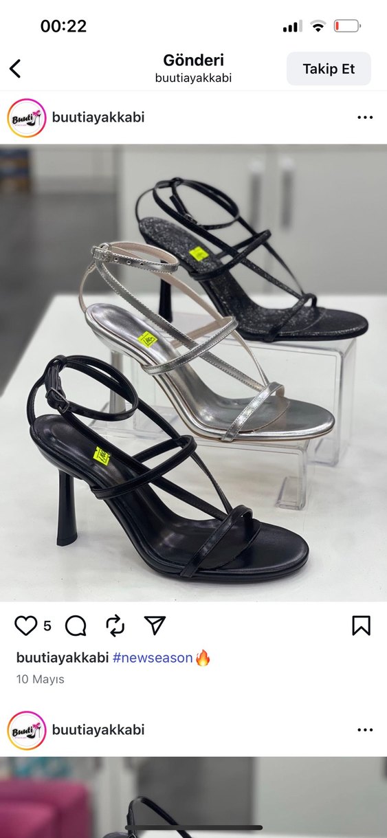 Siyah Topuklu Kadın Ayakkabı - Görsel 2