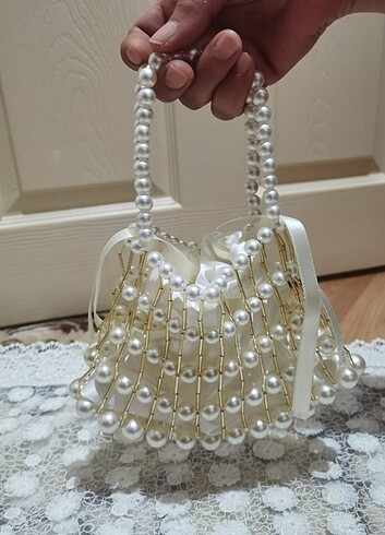 El yapımı İncili çanta - Görsel 3