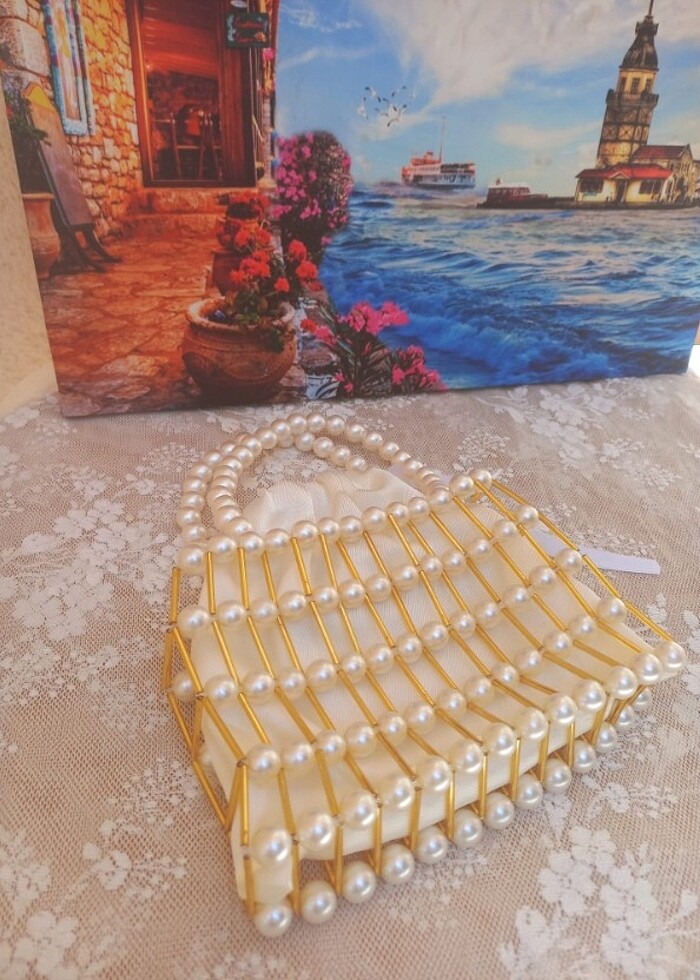 El emeği İncili çantam - Görsel 2