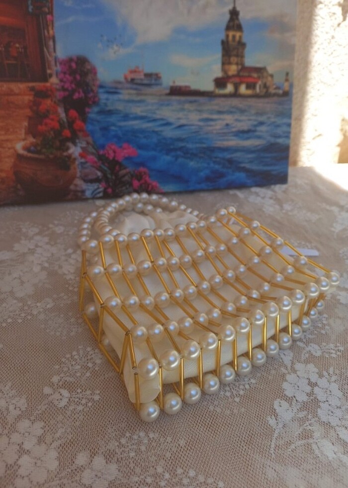 El emeği İncili çantam - Görsel 3