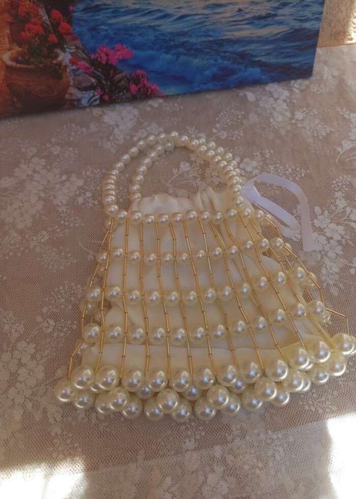 El emeği İncili çantam - Görsel 2