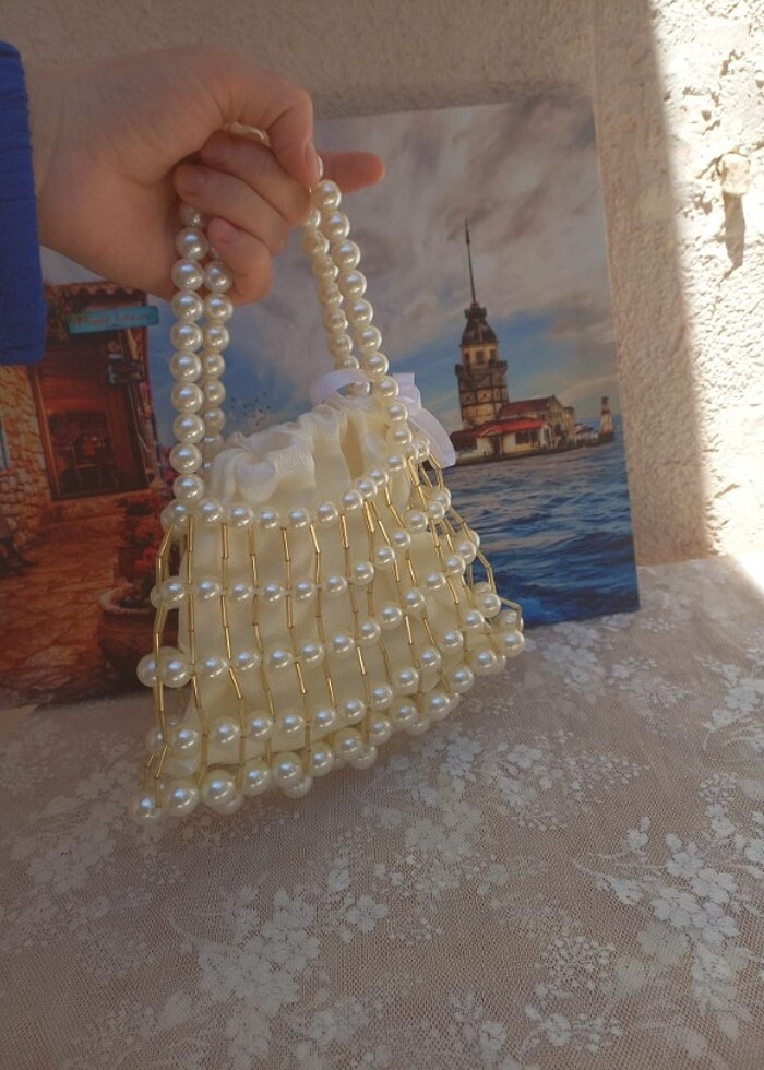 El emeği İncili çantam - Görsel 3