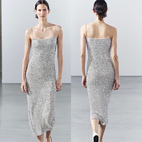 Zara ZARA - PULLU / PAYETLİ ELBİSE