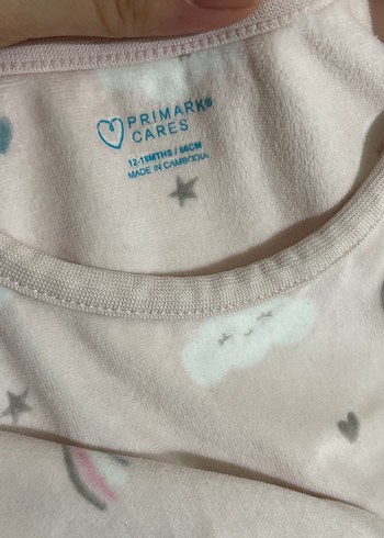 Pembe Bulut Desenli Kız Pijama Takımı - Görsel 2