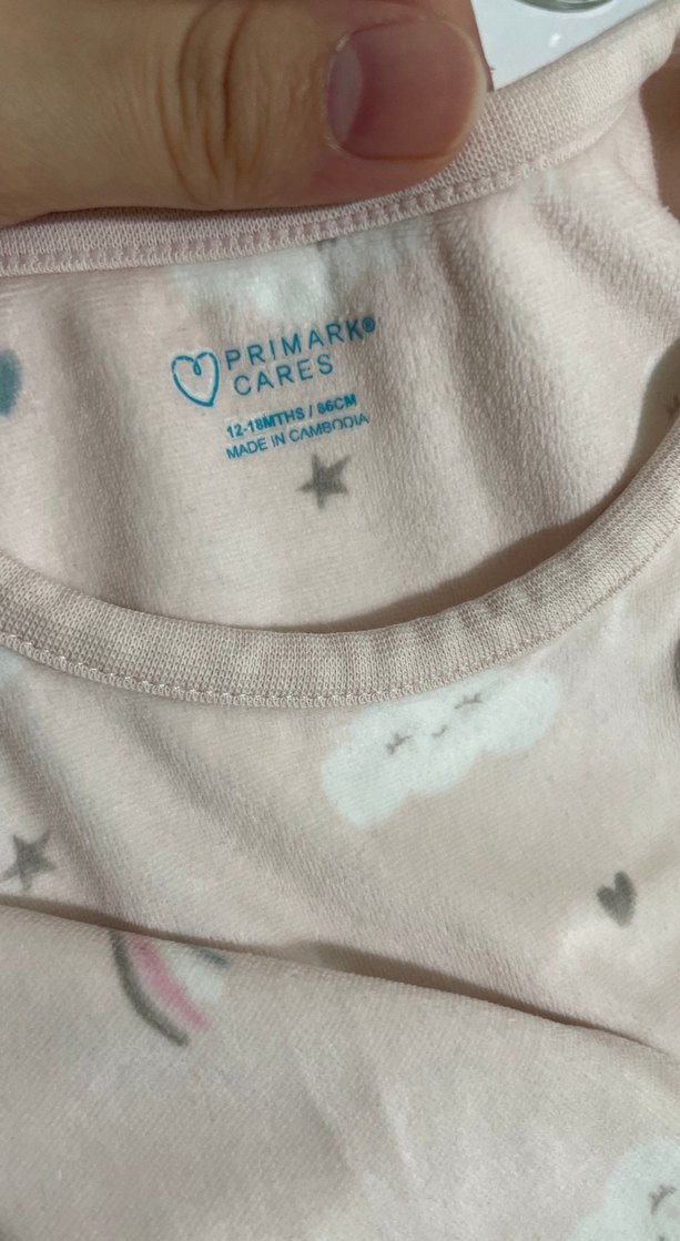 Pembe Bulut Desenli Kız Pijama Takımı - Görsel 2