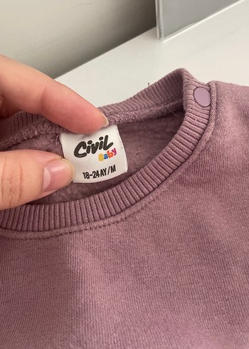 Pembe Loose Fit Kız Sweatshirt ve Eşofman - Görsel 3