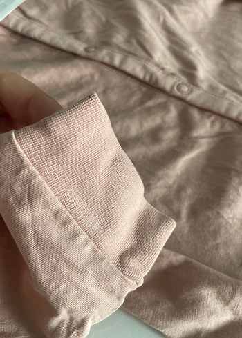 Düğmeli Pembe Bebek Kız Tulum - Görsel 3