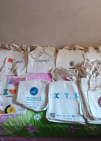 Baskılı promosyon özel çanta toplam 10 adet