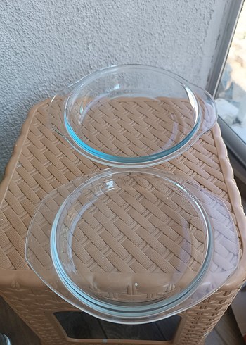Şeffaf Cam Fırın Kabı Seti borcam kapak iki. adet