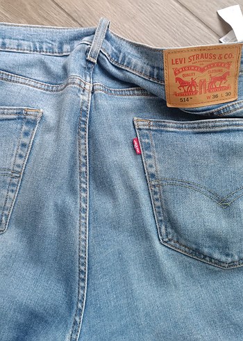 Gri Mavi Erkek Denim Pantolon Levıs marka 36 beden - Görsel 2