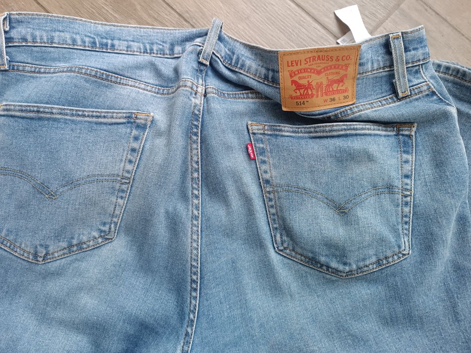 Gri Mavi Erkek Denim Pantolon Levıs marka 36 beden - Görsel 2