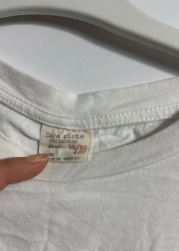 Beyaz Kız Çocuk Baskılı Kısa Kollu Tişört - Görsel 2