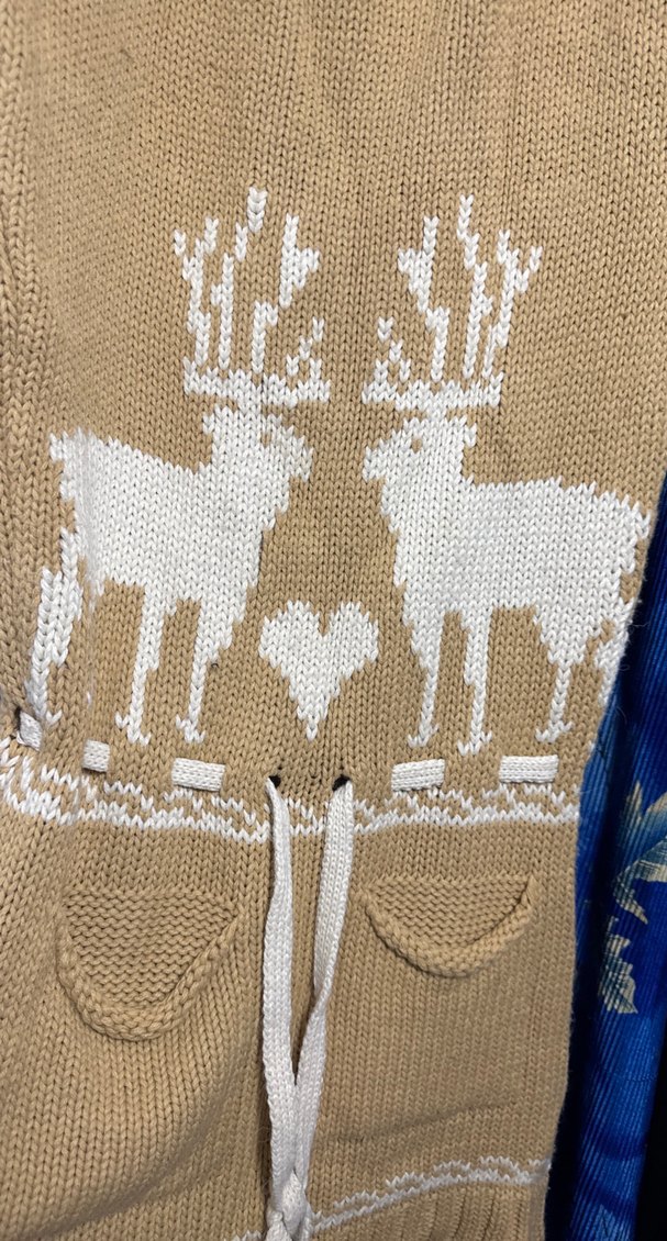 Bej Nakışlı Örgü Kadın Elbise - Görsel 2