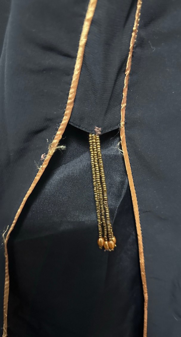 Boncuk İşlemeli Uzun Siyah Kadın Kınalık Elbise - Görsel 4