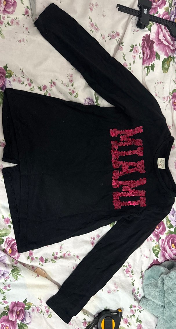 Kız Çocuk Pullu Uzun Kollu Tişört - Görsel 2