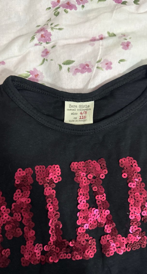 Kız Çocuk Pullu Uzun Kollu Tişört - Görsel 3