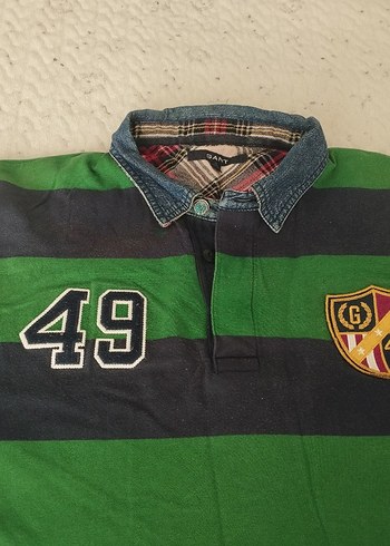 Gant Uzun Kollu Yeşil Çizgili Polo Tişört - Görsel 2