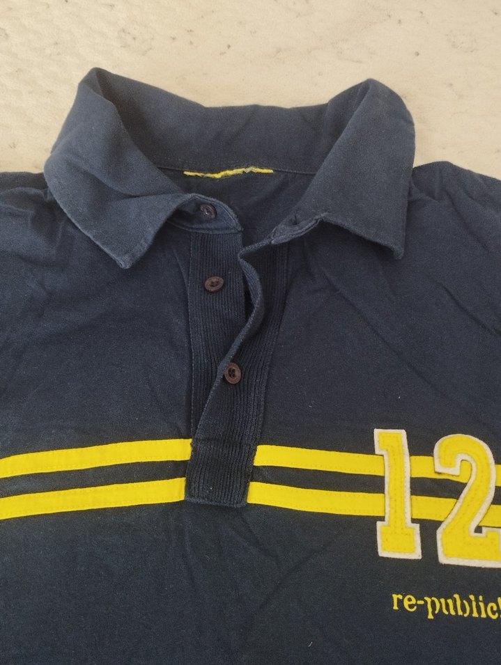 Fenerium Siyah Sarı Çizgili Erkek Polo Tişört - Görsel 2