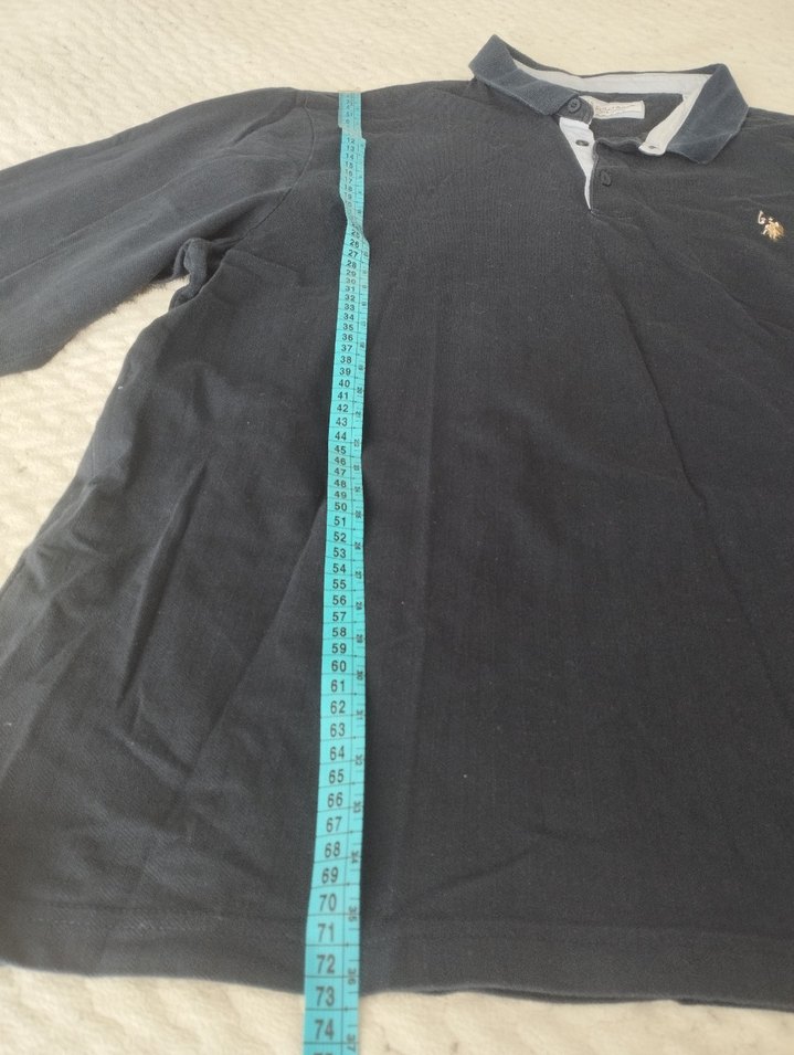 Polo Marka Erkek Siyah Uzun Kollu Polo Tişört - Görsel 4