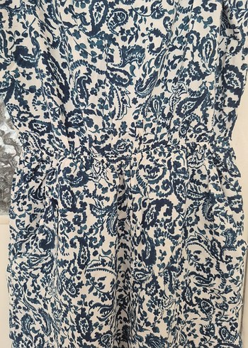 Mavi Desenli Bohem Kadın Tulum - Görsel 2