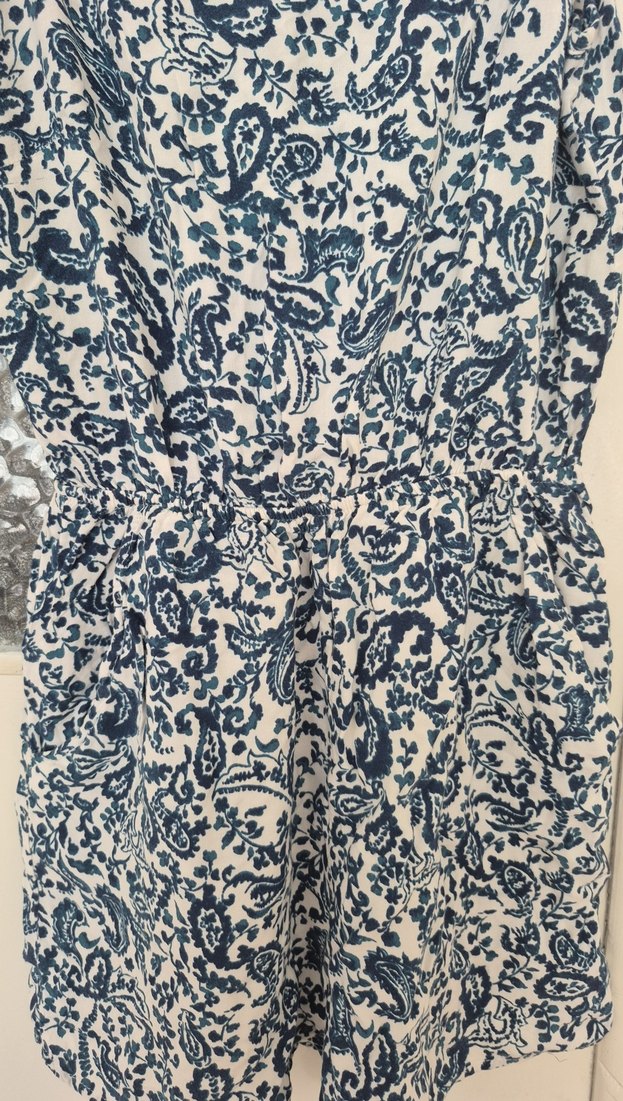 Mavi Desenli Bohem Kadın Tulum - Görsel 2