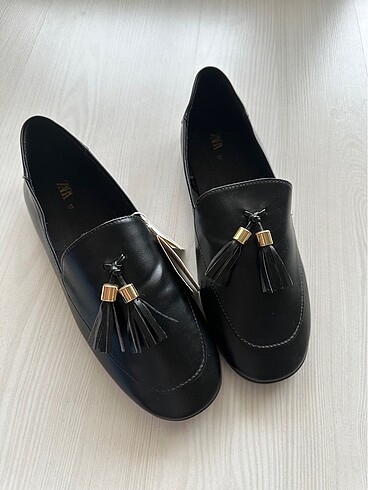 37 Beden siyah Renk Zara siyah loafer