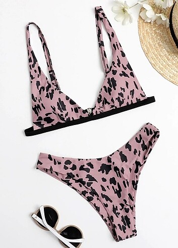 BMD Bikini mayokini dünyası Pembe leopar bikini takımı