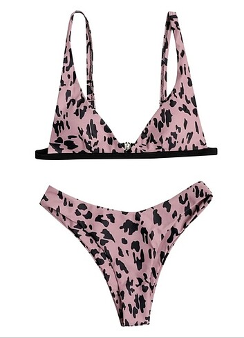 Diğer BMD Bikini mayokini dünyası Pembe leopar bikini takımı
