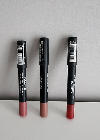 Diğer Gabrini Matte Lipstick Crayon 3 adet ruj