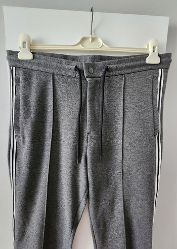 Gri kenarları Çizgili Spor Eşofman Pantolon - Görsel 3