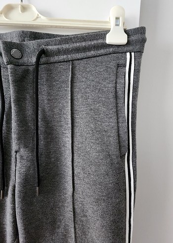 Gri kenarları Çizgili Spor Eşofman Pantolon - Görsel 6
