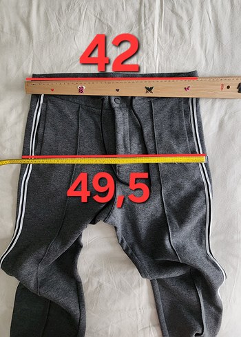 Gri kenarları Çizgili Spor Eşofman Pantolon - Görsel 15