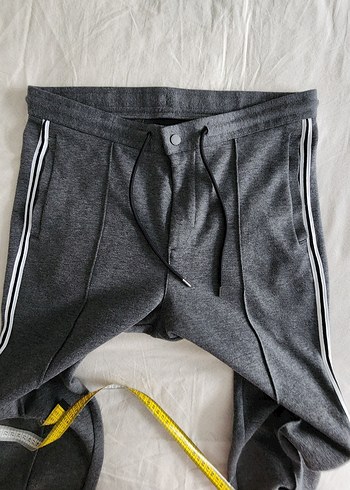 Gri kenarları Çizgili Spor Eşofman Pantolon - Görsel 12