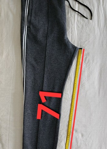 Gri kenarları Çizgili Spor Eşofman Pantolon - Görsel 16