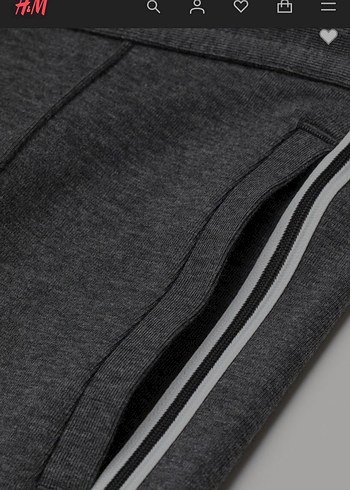 Gri kenarları Çizgili Spor Eşofman Pantolon - Görsel 2