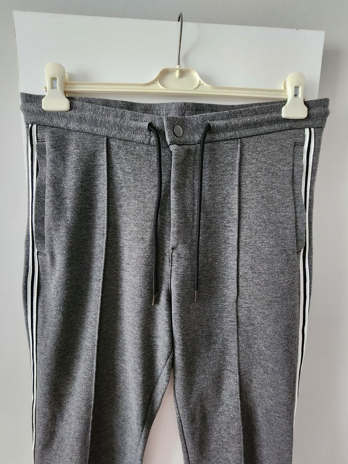 Gri kenarları Çizgili Spor Eşofman Pantolon - Görsel 3