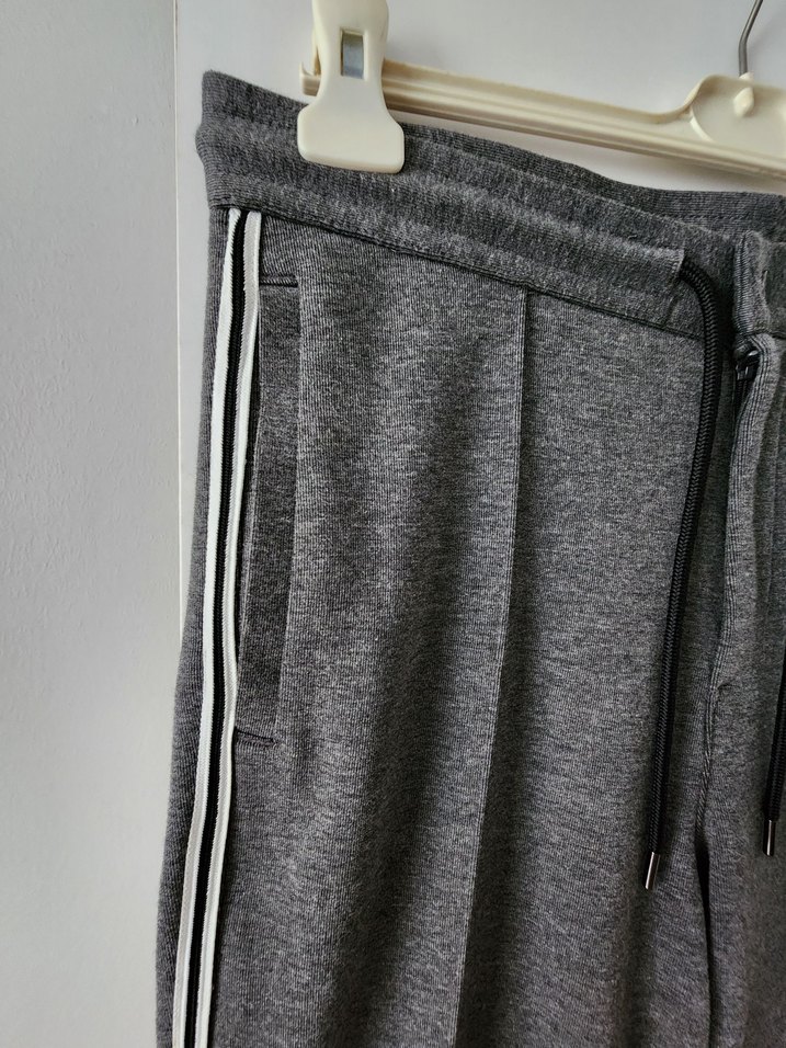 Gri kenarları Çizgili Spor Eşofman Pantolon - Görsel 5