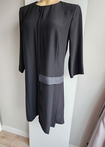 Adil Işık siyah pileli salaş uzun kollu elbise - Görsel 3