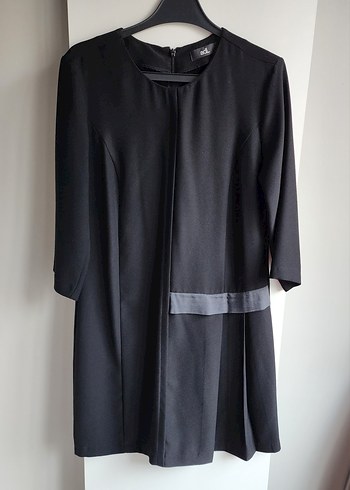 Adil Işık siyah pileli salaş uzun kollu elbise - Görsel 8