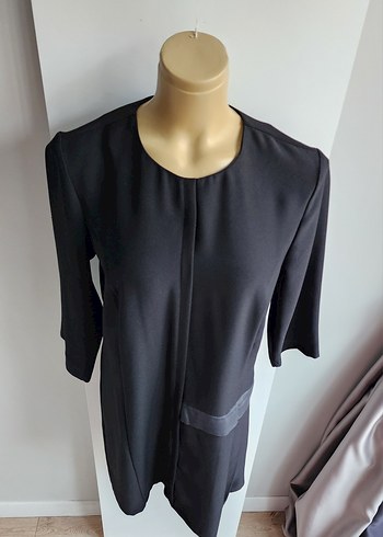 Adil Işık siyah pileli salaş uzun kollu elbise - Görsel 7