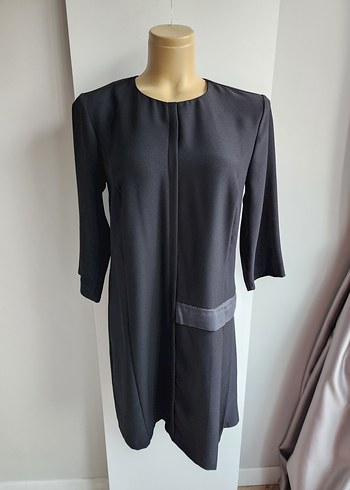 Adil Işık siyah pileli salaş uzun kollu elbise - Görsel 2