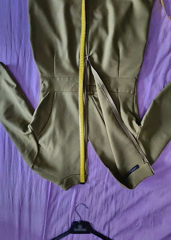 Kasha limon yeşili fakir kol kruvaze yaka elbise - Görsel 18