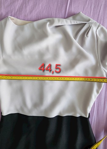 Bessini Drapeli Gri Siyah Kadın Ofis Elbisesi - Görsel 16