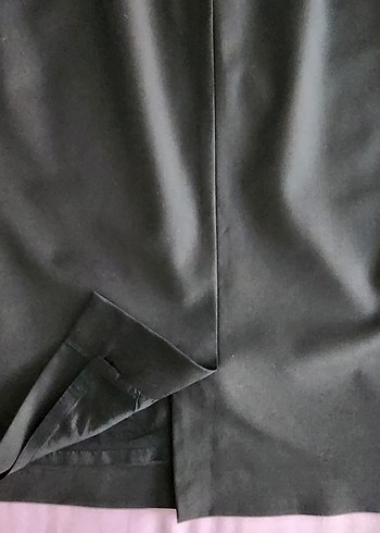 Bessini Drapeli Gri Siyah Kadın Ofis Elbisesi - Görsel 14