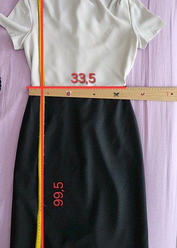 Bessini Drapeli Gri Siyah Kadın Ofis Elbisesi - Görsel 17